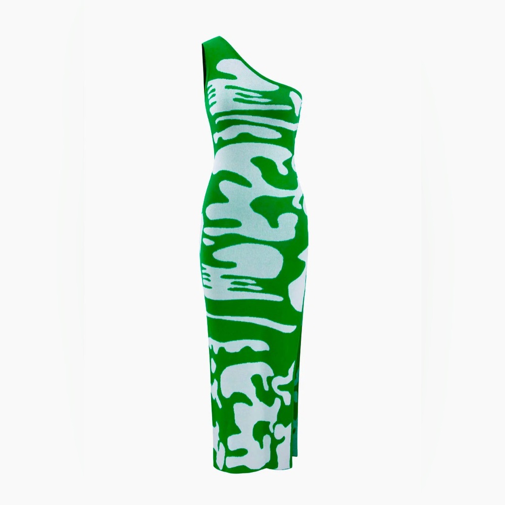 Mikas green/white dress w/tag